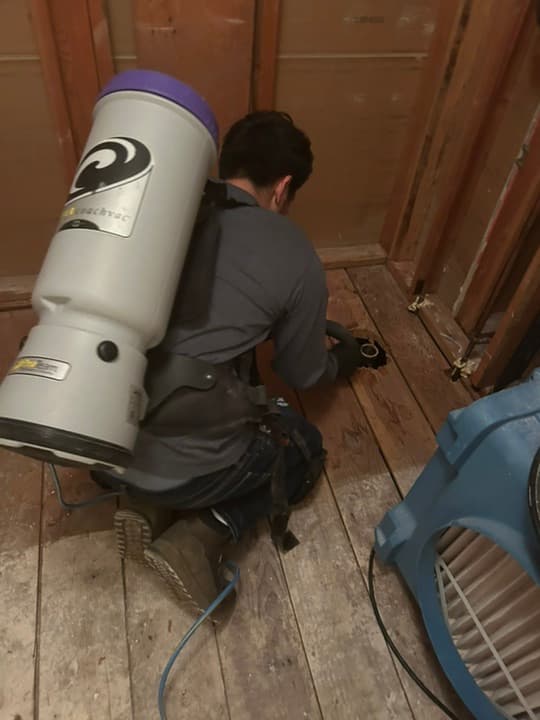 Technician with Professional Vacuum Equipment