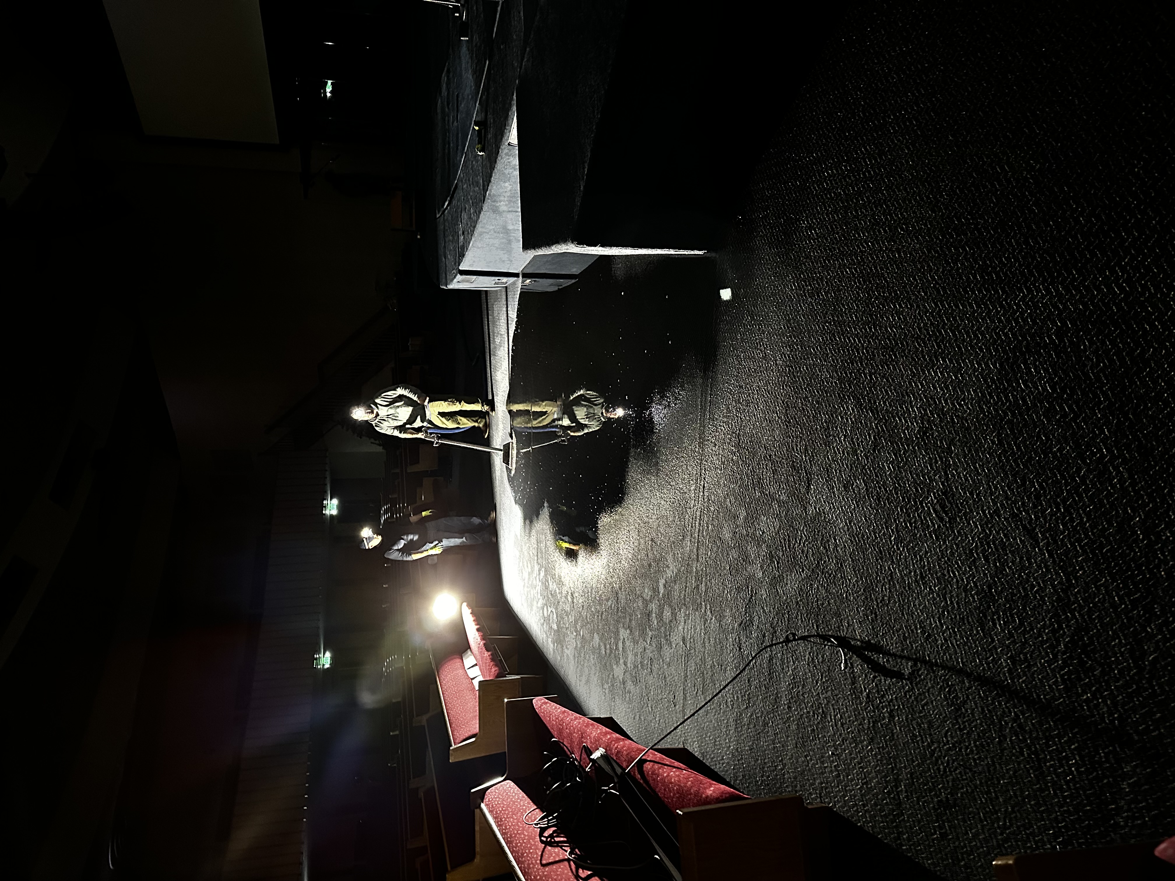 Moisture Pro technicians performing emergency water extraction at night